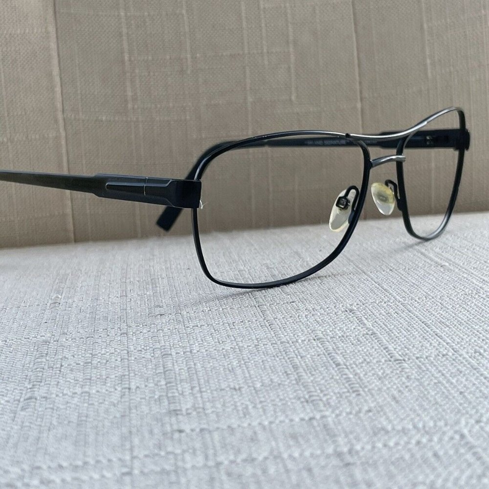 Kirkland Signature Shiraz Men Glasses Frame Black Tone Metal Glasses Made Italy